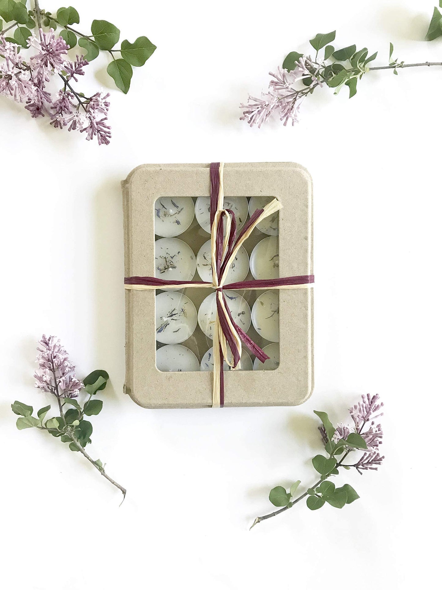 Kaya 12 Lavender Tea lights, Hand poured, Eco-friendly, Gift for Mom