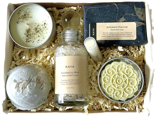 Eucalyptus Mint Bath and Body Gift Set | Handmade, All Natural | Spa Gift for her | Bridesmaid Gift, Mother's Day Gift