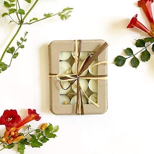 Kaya 12 Honeysuckle Jasmine Scented Tea Lights, Vegan, Hand poured, Gift for Coworkers