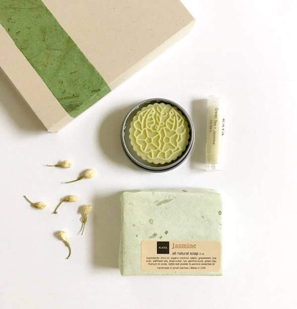 Kaya Jasmine Mini Gift Set, Handmade Bath & Body Gift for Mom