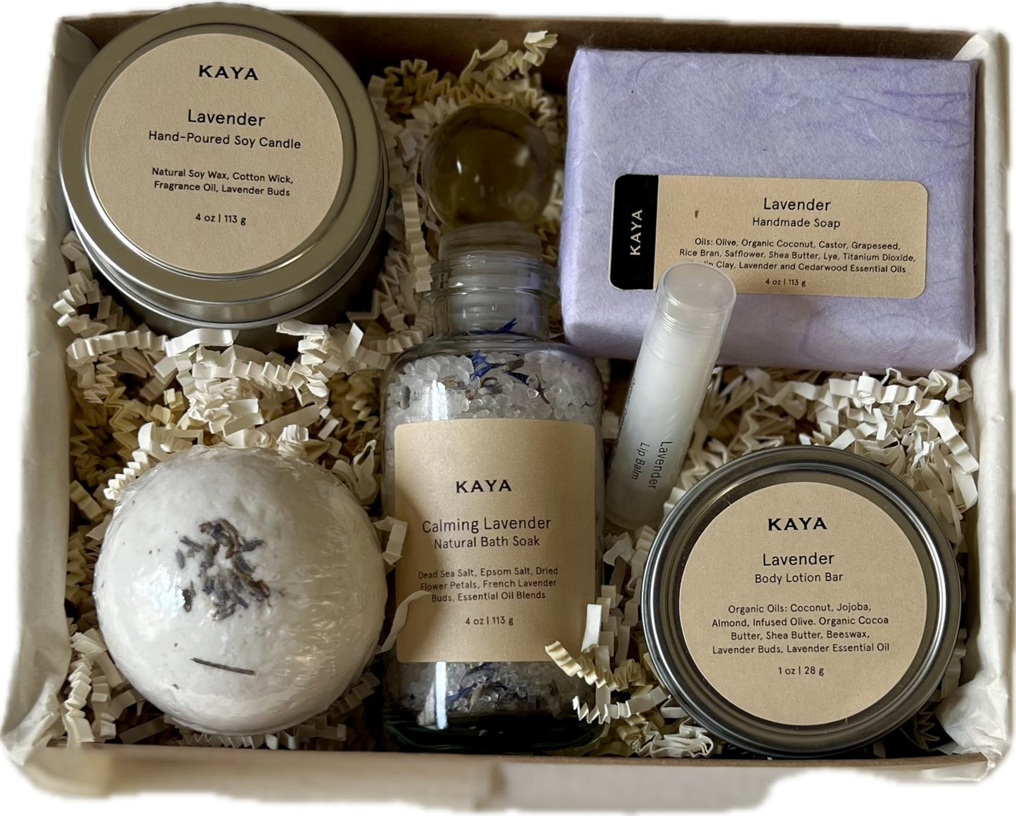 Lavender Bath and Body Gift Set | Handmade, All Natural | Spa Gift for her | Mother's Day Gift