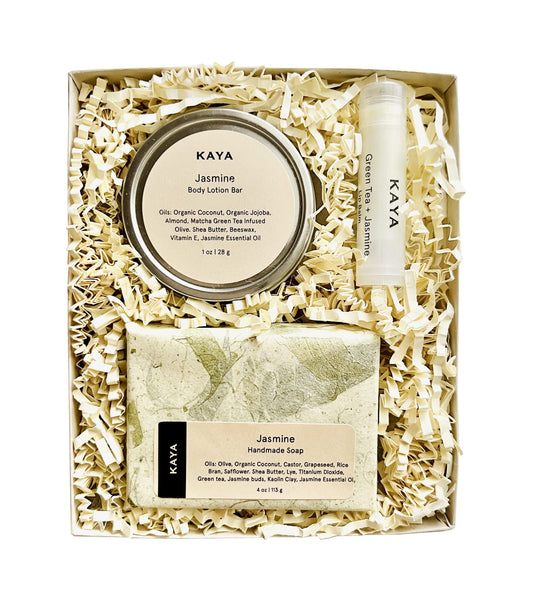 Kaya Jasmine Mini Gift Set, Handmade Bath & Body Gift for Mom