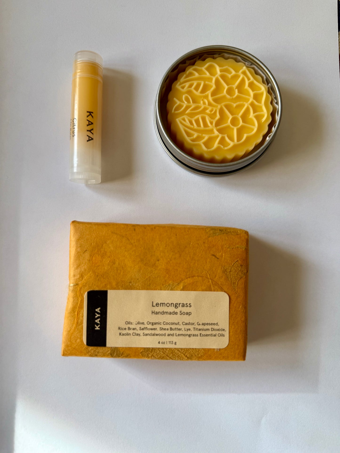 Kaya Citrus Mini Gift Set, Handmade Bath & Body Gift for MOM
