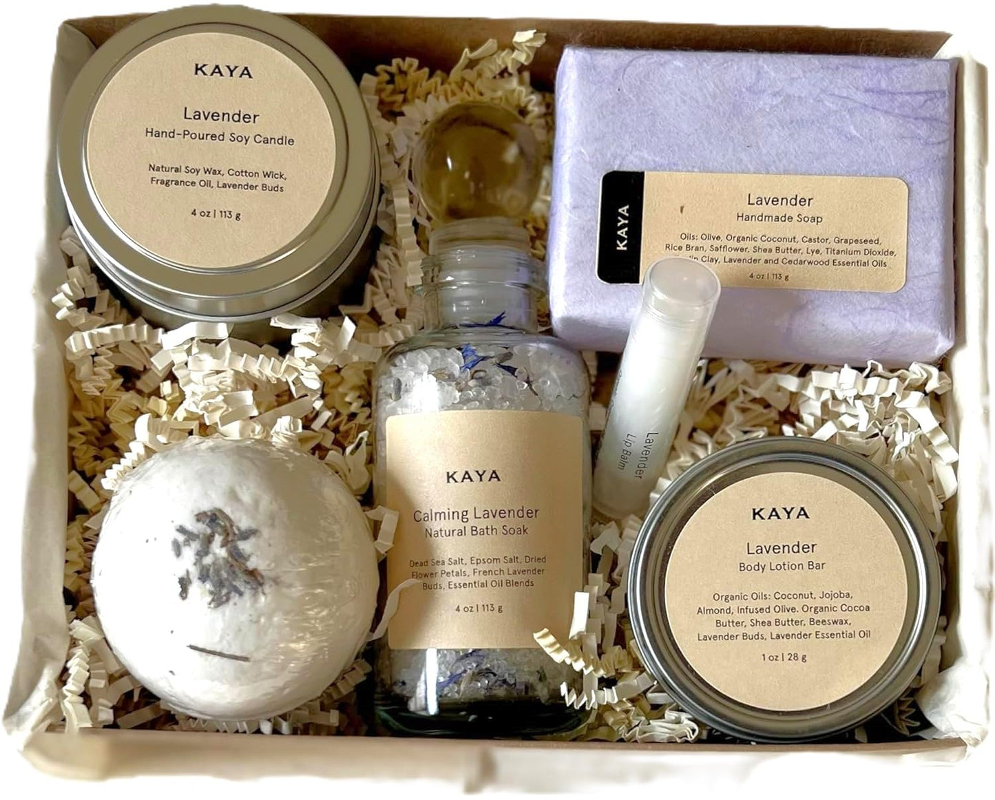 Lavender Bath and Body Gift Set | Handmade, All Natural | Spa Gift for her | Mother's Day Gift