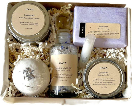 Lavender Bath and Body Gift Set | Handmade, All Natural | Spa Gift for her | Mother's Day Gift